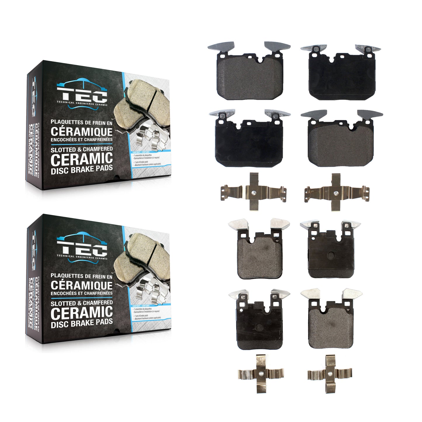 [Avant + Arrière] Kit de plaquette (céramique) de frein pour BMW 328i 428i 330i xDrive 335i M4 430i Gran Coupe M3 435i 340i 230i 228i 440i M2 M240i GT ActiveHybrid 3 KTC-100260