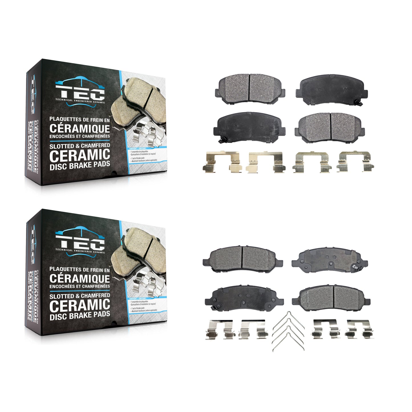 [Avant + Arrière] Kit de plaquette (céramique) de frein pour 2013-2016 Dodge Dart KTC-100265