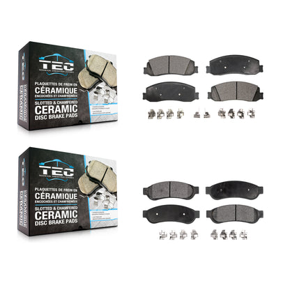 [Avant + Arrière] Kit de plaquette (céramique) de frein pour Ford F-250 Super Duty F-350 F-450 KTC-100270