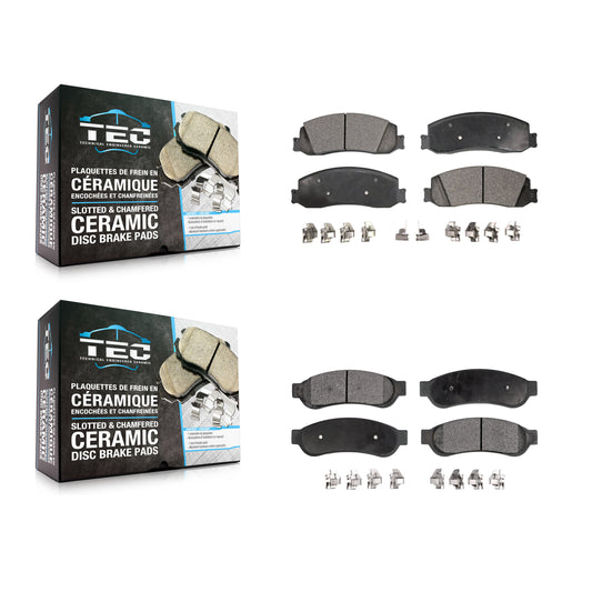 [Avant + Arrière] Kit de plaquette (céramique) de frein pour Ford F-250 Super Duty F-350 F-450 KTC-100270