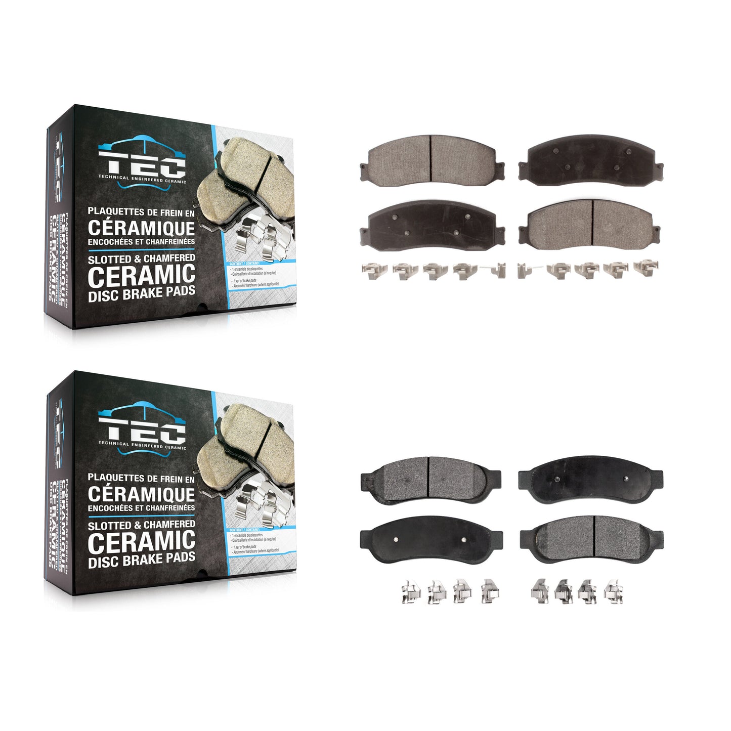 [Avant + Arrière] Kit de plaquette (céramique) de frein pour Ford F-250 Super Duty F-350 KTC-100271