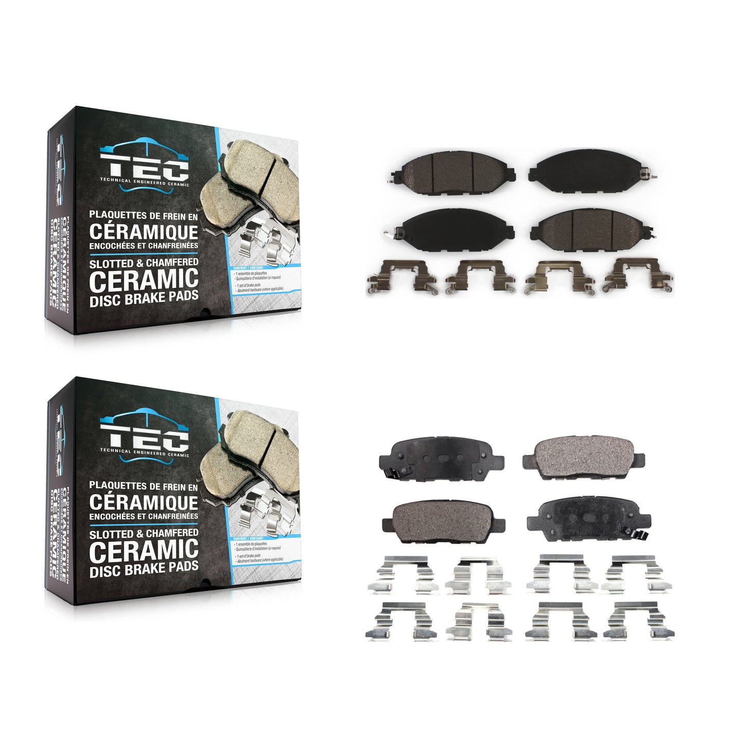 [Avant + Arrière] Kit de plaquette (céramique) de frein pour Nissan Pathfinder Murano INFINITI QX60 JX35 KTC-100274