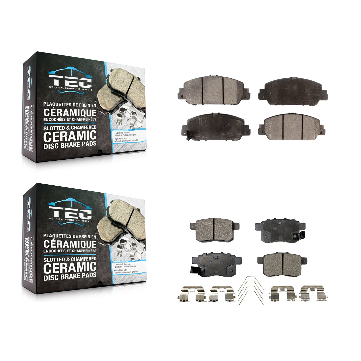 [Avant + Arrière] Kit de plaquette (céramique) de frein pour Honda Accord KTC-100277