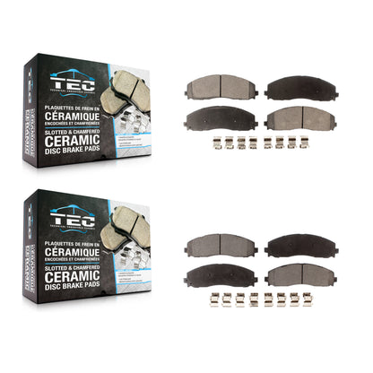 [Avant + Arrière] Kit de plaquette (céramique) de frein pour Ford F-250 Super Duty F-350 F-450 KTC-100281