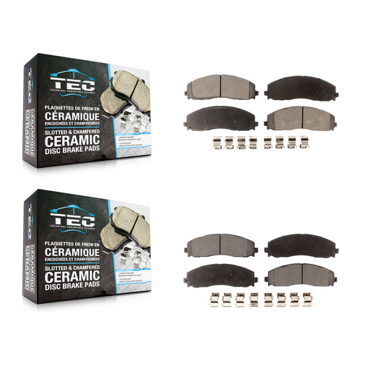 [Avant + Arrière] Kit de plaquette (céramique) de frein pour Ford F-250 Super Duty F-350 F-450 KTC-100281