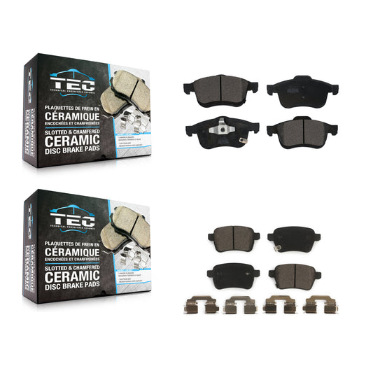 [Avant + Arrière] Kit de plaquette (céramique) de frein pour 2014-2020 Fiat 500L KTC-100289
