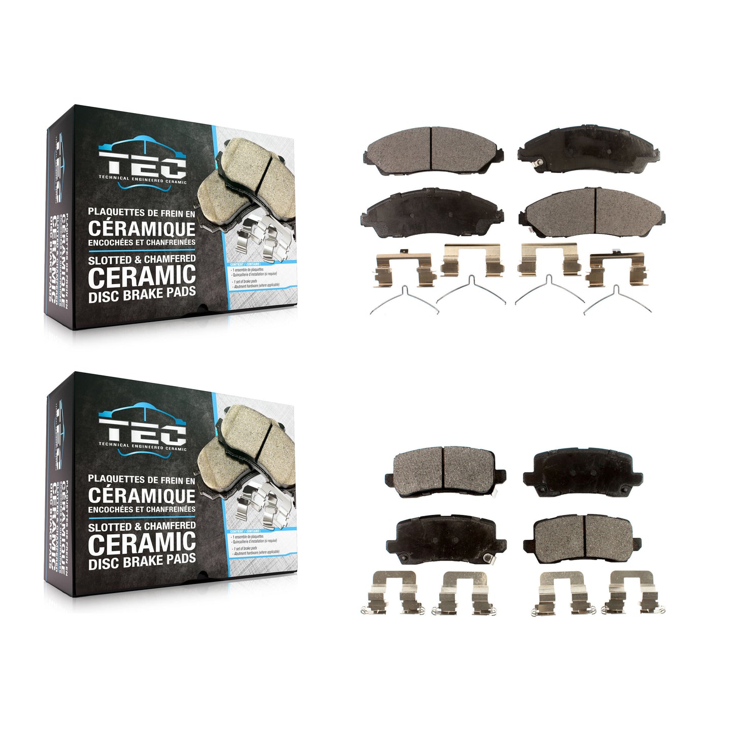 [Avant + Arrière] Kit de plaquette (céramique) de frein pour 2017-2020 Acura MDX KTC-100290