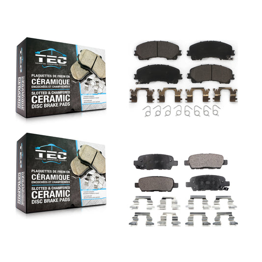 [Avant + Arrière] Kit de plaquette (céramique) de frein pour Nissan Rogue INFINITI Q50 QX50 Q60 KTC-100295