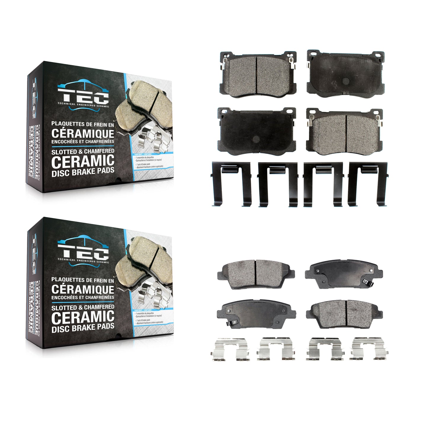 [Avant + Arrière] Kit de plaquette (céramique) de frein pour Hyundai Genesis G80 Kia K900 KTC-100300