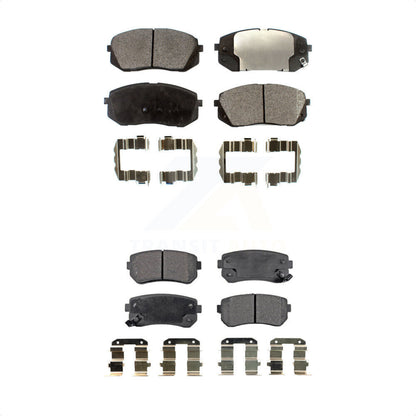 [Avant + Arrière] Kit de plaquette (céramique) de frein pour 2015 Hyundai Sonata GAS engine avec Manual Parking KTC-100302 par TEC