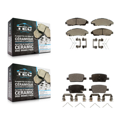 [Avant + Arrière] Kit de plaquette (céramique) de frein pour Chevrolet Traverse GMC Acadia Cadillac XT5 Buick Enclave Blazer XT6 KTC-100317
