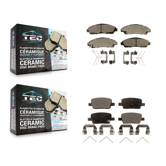 [Avant + Arrière] Kit de plaquette (céramique) de frein pour Chevrolet Traverse GMC Acadia Cadillac XT5 Buick Enclave Blazer XT6 KTC-100317