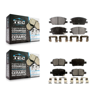 [Avant + Arrière] Kit de plaquette (céramique) de frein pour Chevrolet Equinox Malibu GMC Terrain Buick LaCrosse Regal TourX Sportback KTC-100319