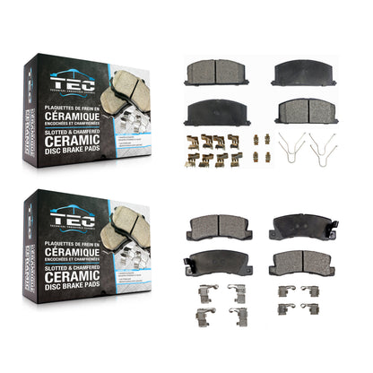 [Avant + Arrière] Kit de plaquette (céramique) de frein pour Toyota Corolla Celica Geo Prizm Chevrolet Nova KTC-100320