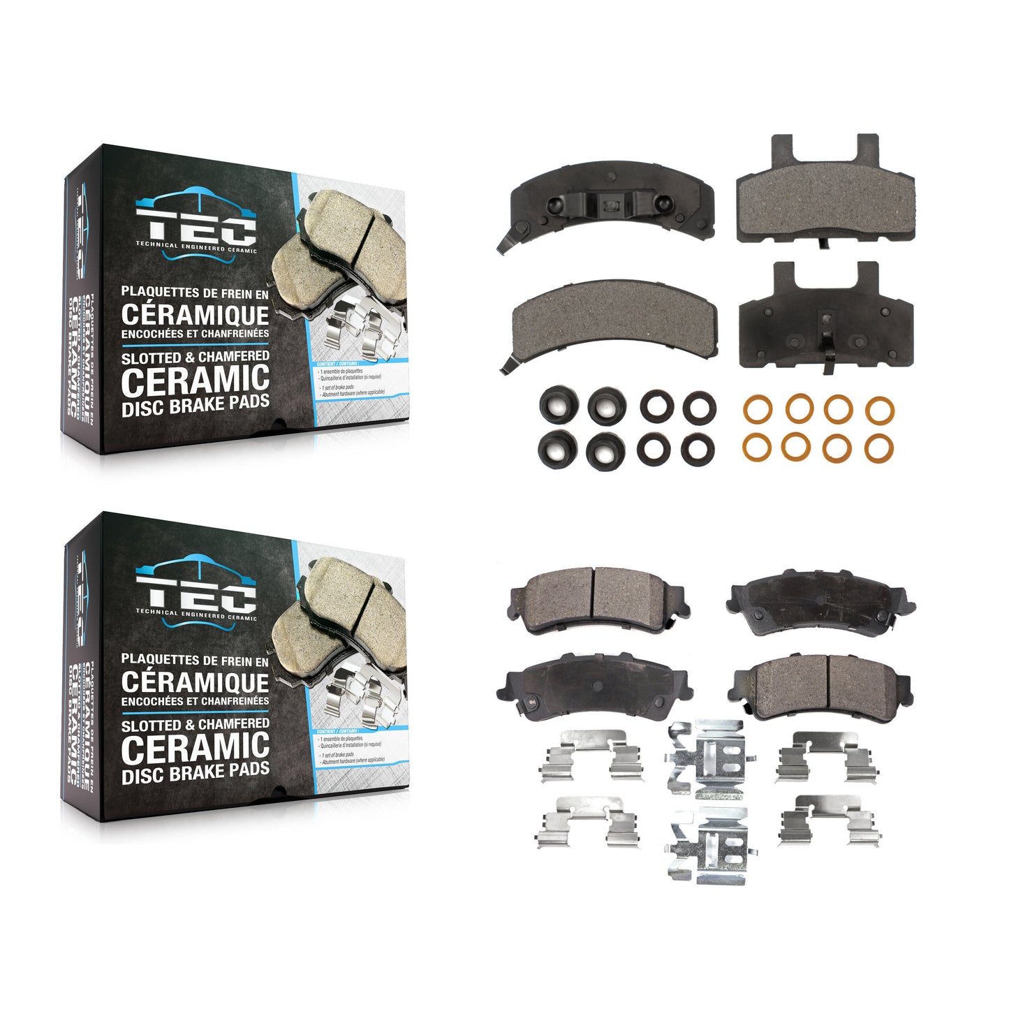 [Avant + Arrière] Kit de plaquette (céramique) de frein pour GMC Yukon Cadillac 60 Special KTC-100323
