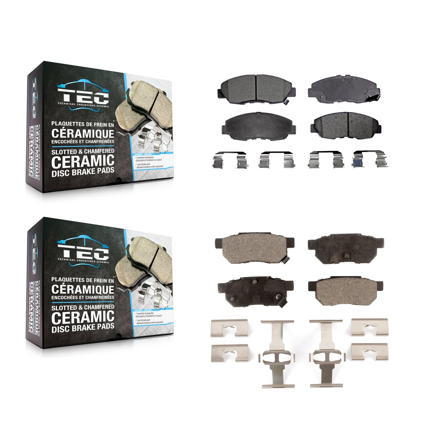 [Avant + Arrière] Kit de plaquette (céramique) de frein pour Honda Civic Acura EL KTC-100328