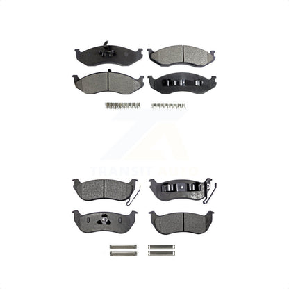 [Avant + Arrière] Kit de plaquette (céramique) de frein pour Jeep Wrangler TJ KTC-100332 par TEC