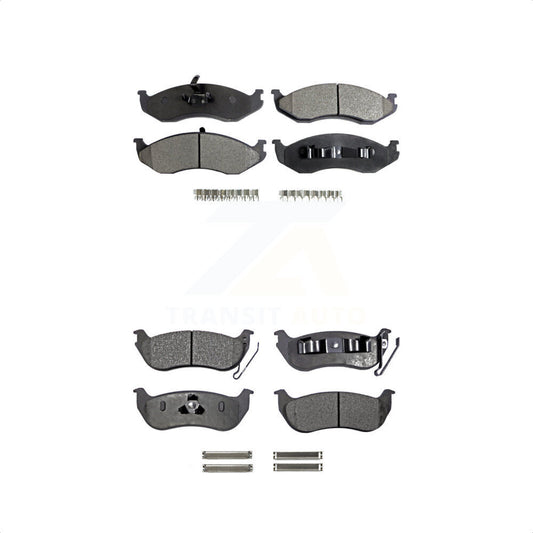 [Avant + Arrière] Kit de plaquette (céramique) de frein pour Jeep Wrangler TJ KTC-100332 par TEC