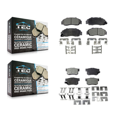 [Avant + Arrière] Kit de plaquette (céramique) de frein pour Honda Accord Acura Integra Prelude Odyssey CL Legend TL RL Vigor Isuzu Oasis KTC-100335