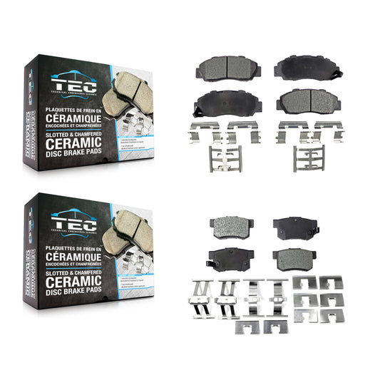 [Avant + Arrière] Kit de plaquette (céramique) de frein pour Honda Accord Acura Integra Prelude Odyssey CL Legend TL RL Vigor Isuzu Oasis KTC-100335