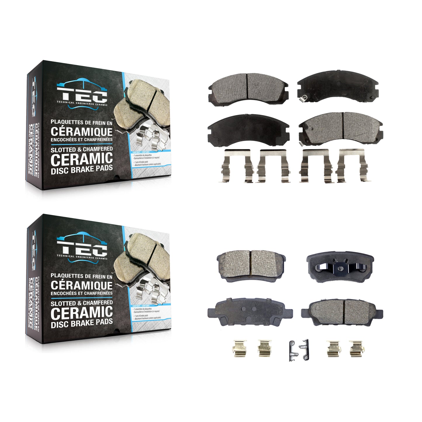[Avant + Arrière] Kit de plaquette (céramique) de frein pour 2005-2006 Mitsubishi Outlander KTC-100338