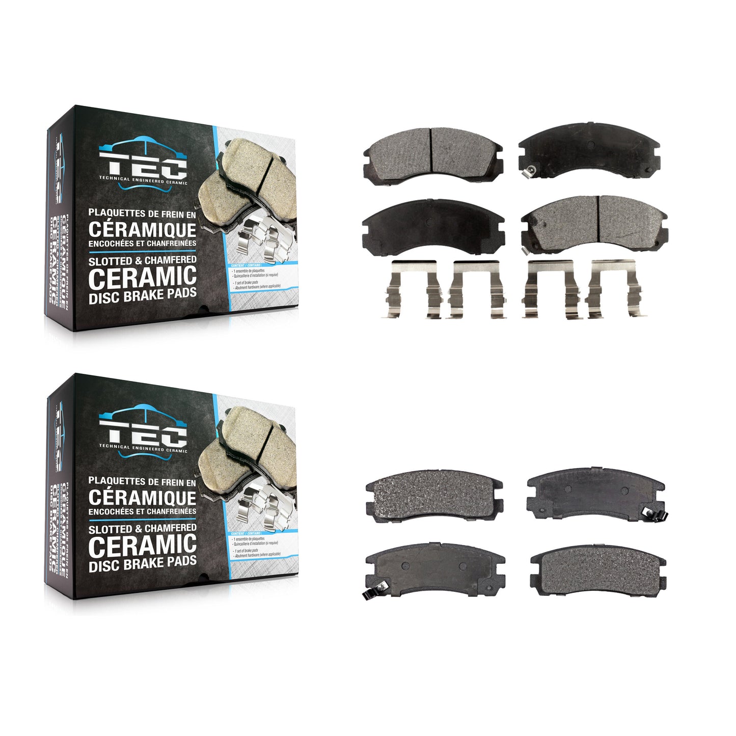 [Avant + Arrière] Kit de plaquette (céramique) de frein pour Mitsubishi Eclipse 3000GT Galant Dodge Stealth Eagle Talon Diamante KTC-100339