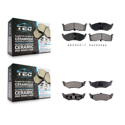 [Avant + Arrière] Kit de plaquette (céramique) de frein pour Chrysler Dodge Intrepid 300M Concorde LHS Neon Plymouth Eagle Vision New Yorker KTC-100349