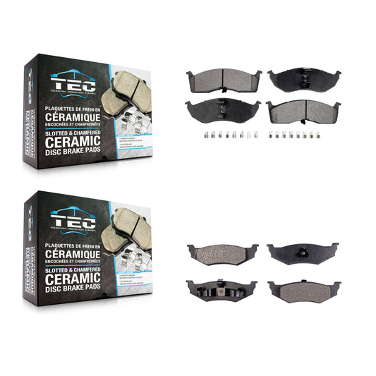 [Avant + Arrière] Kit de plaquette (céramique) de frein pour Chrysler Dodge Intrepid 300M Concorde LHS Neon Plymouth Eagle Vision New Yorker KTC-100349