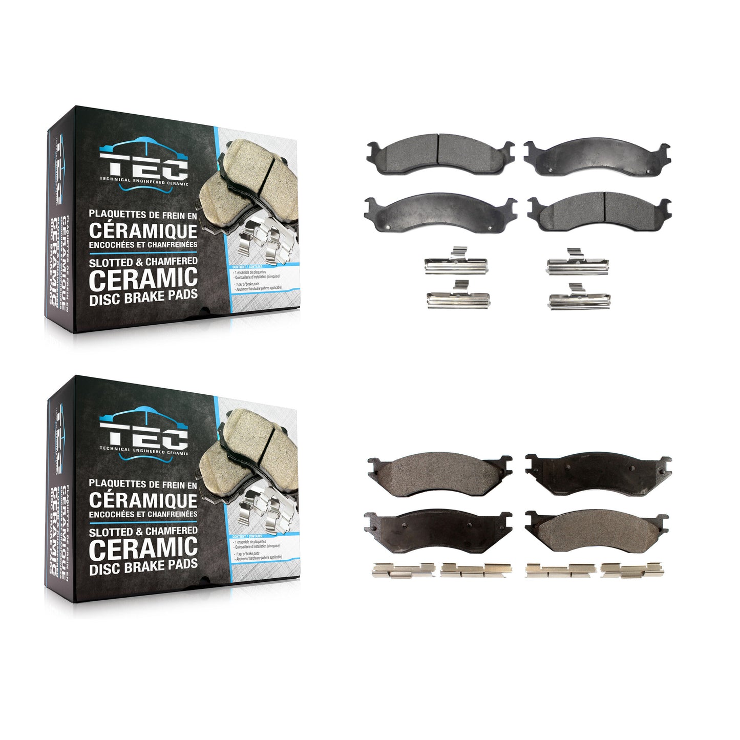 [Avant + Arrière] Kit de plaquette (céramique) de frein pour 2001-2002 Dodge Ram 2500 3500 KTC-100356