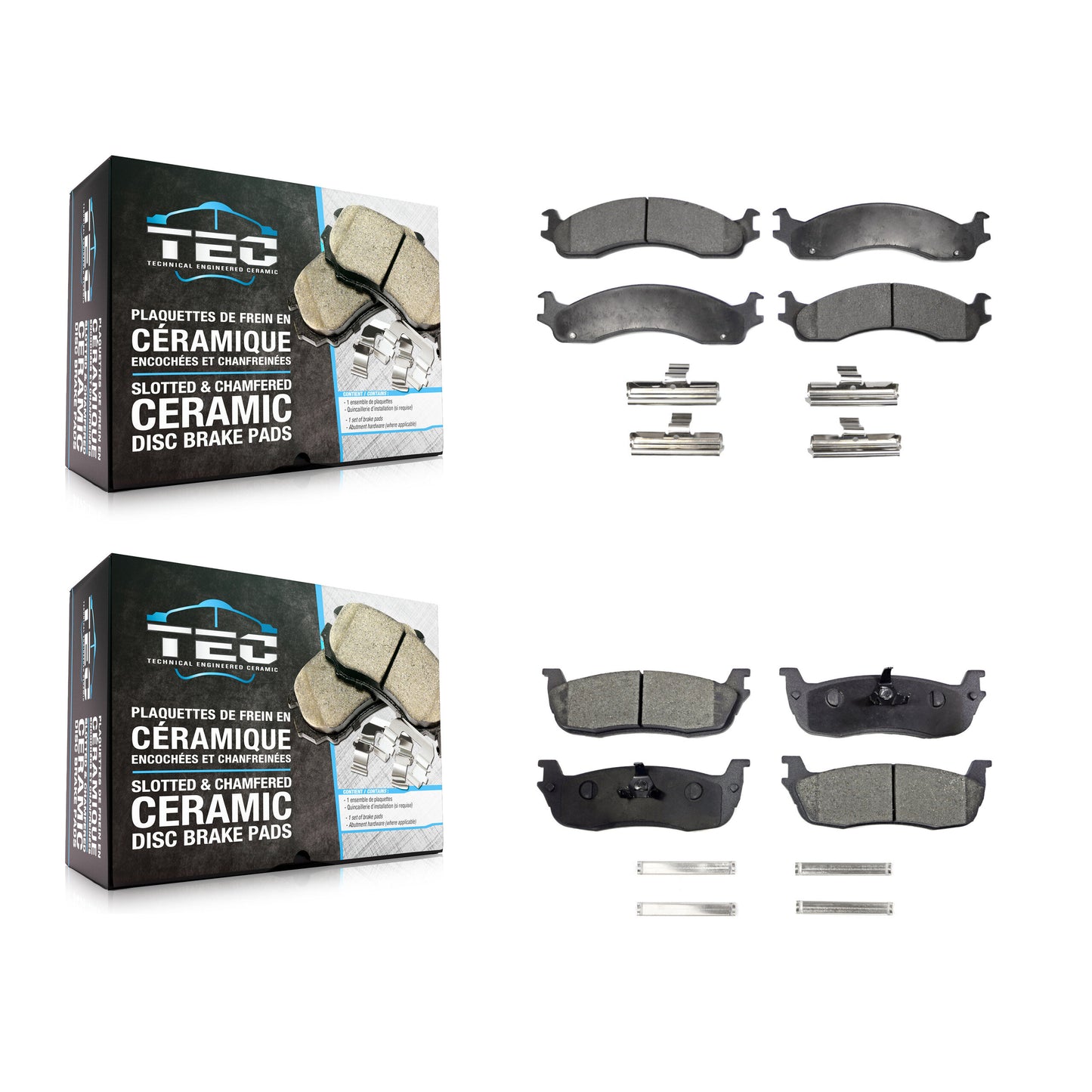 [Avant + Arrière] Kit de plaquette (céramique) de frein pour Ford F-250 HD KTC-100357