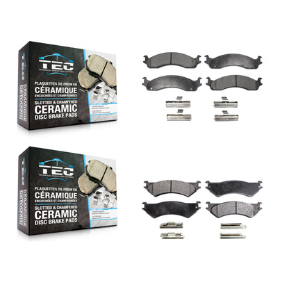[Avant + Arrière] Kit de plaquette (céramique) de frein pour Ford E-350 Super Duty E-250 Econoline Club Wagon KTC-100358