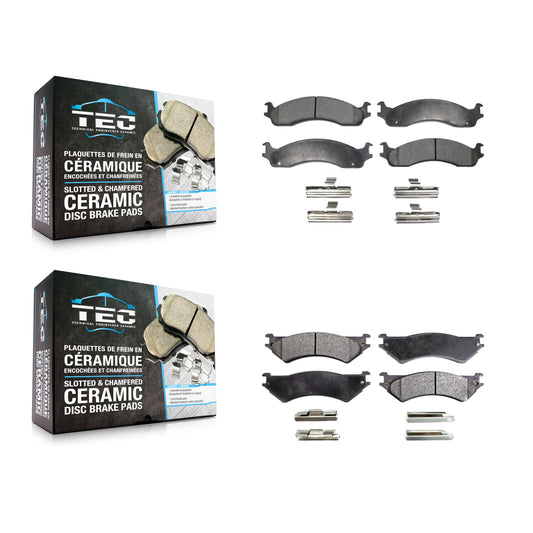 [Avant + Arrière] Kit de plaquette (céramique) de frein pour Ford E-350 Super Duty E-250 Econoline Club Wagon KTC-100358
