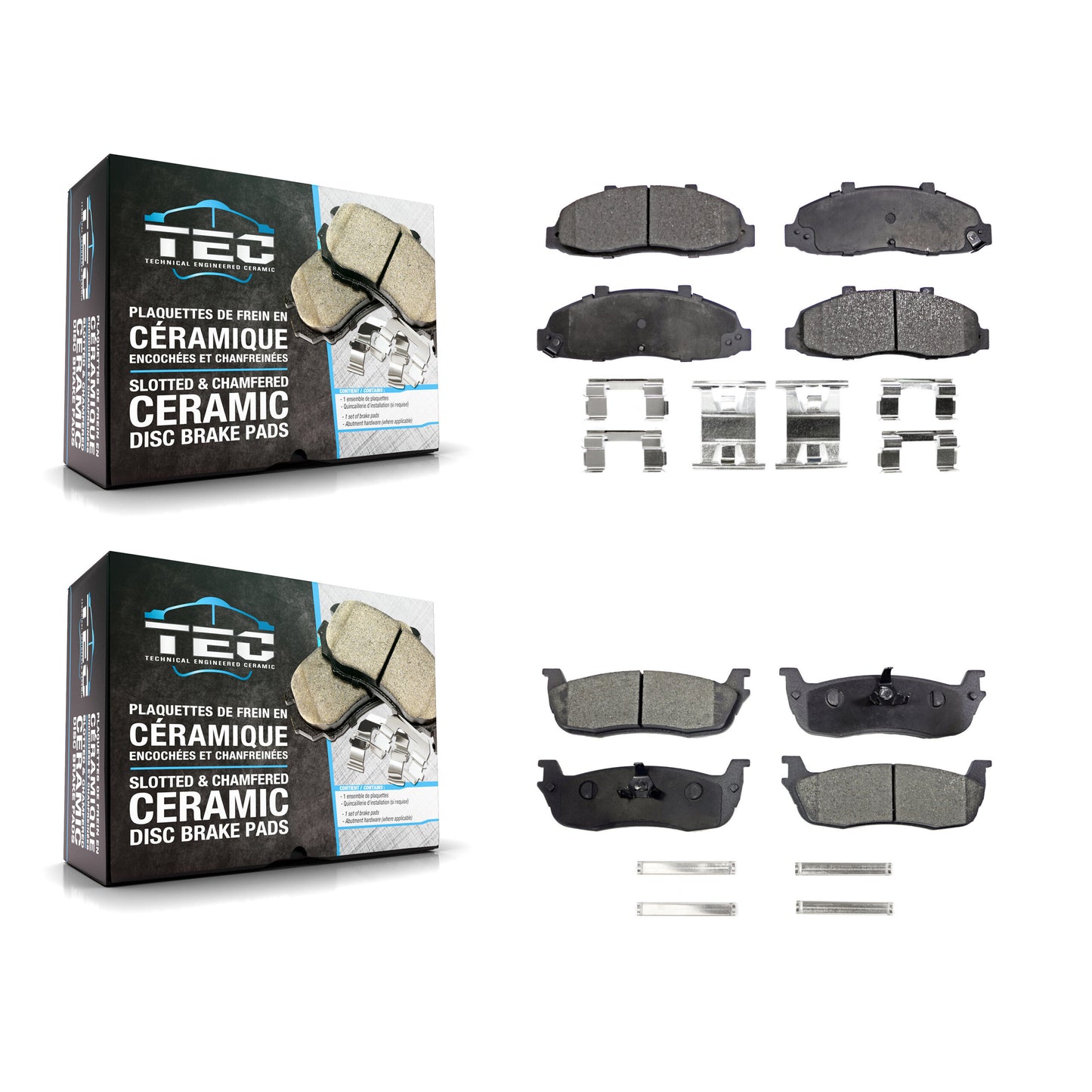 [Avant + Arrière] Kit de plaquette (céramique) de frein pour Ford F-150 Heritage Lincoln Blackwood KTC-100359