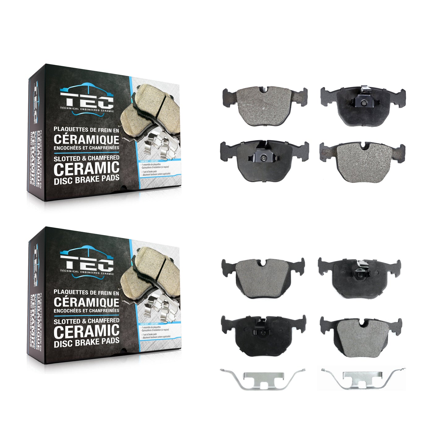 [Avant + Arrière] Kit de plaquette (céramique) de frein pour BMW X5 740iL Land Rover Range 740i M5 KTC-100360