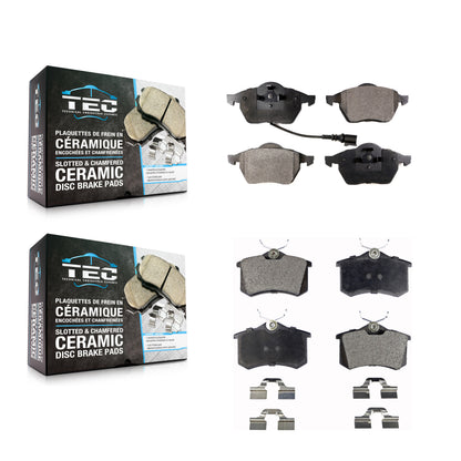 [Avant + Arrière] Kit de plaquette (céramique) de frein pour Volkswagen Beetle Jetta Golf Passat KTC-100361