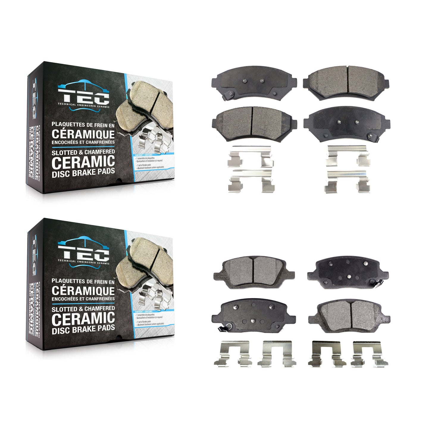 [Avant + Arrière] Kit de plaquette (céramique) de frein pour 2005 Pontiac Montana FWD KTC-100363