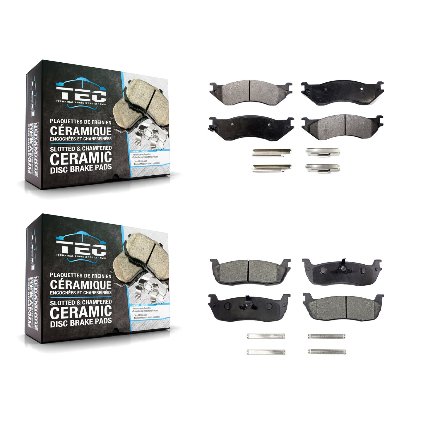 [Avant + Arrière] Kit de plaquette (céramique) de frein pour Ford F-150 Expedition F-250 HD Lincoln Navigator Heritage KTC-100368