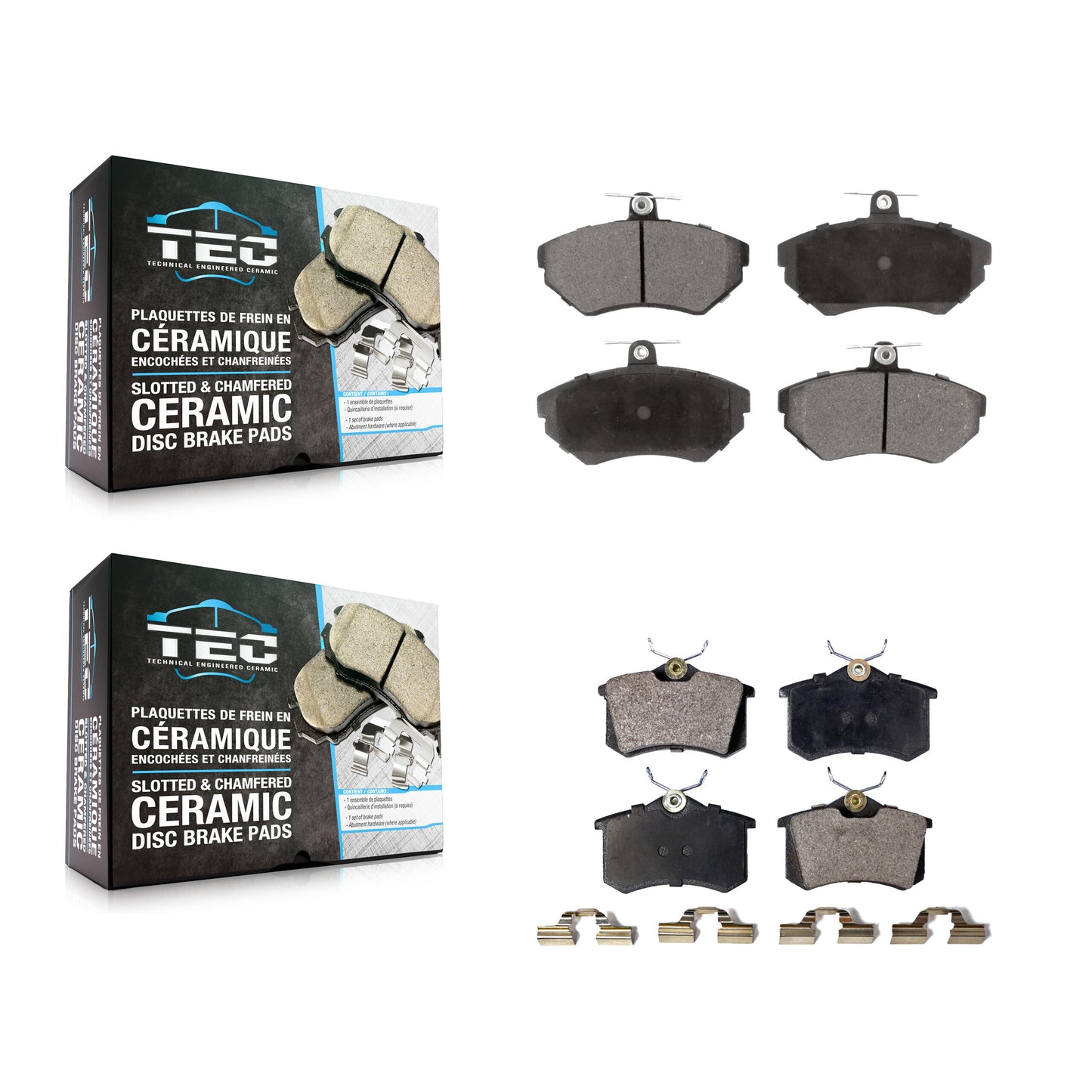 [Avant + Arrière] Kit de plaquette (céramique) de frein pour 1999-2002 Volkswagen Cabrio KTC-100370