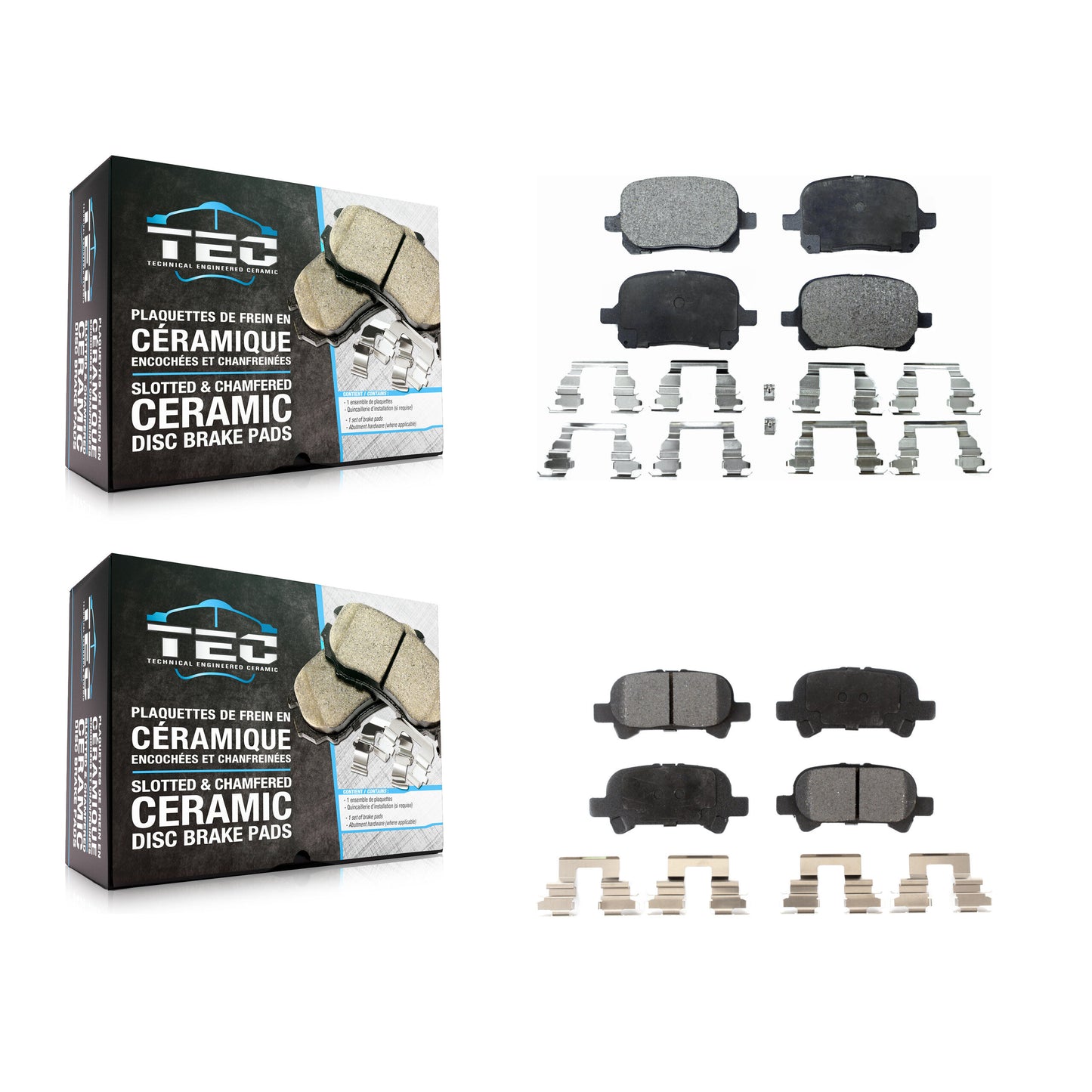 [Avant + Arrière] Kit de plaquette (céramique) de frein pour Toyota Camry Avalon Solara KTC-100372