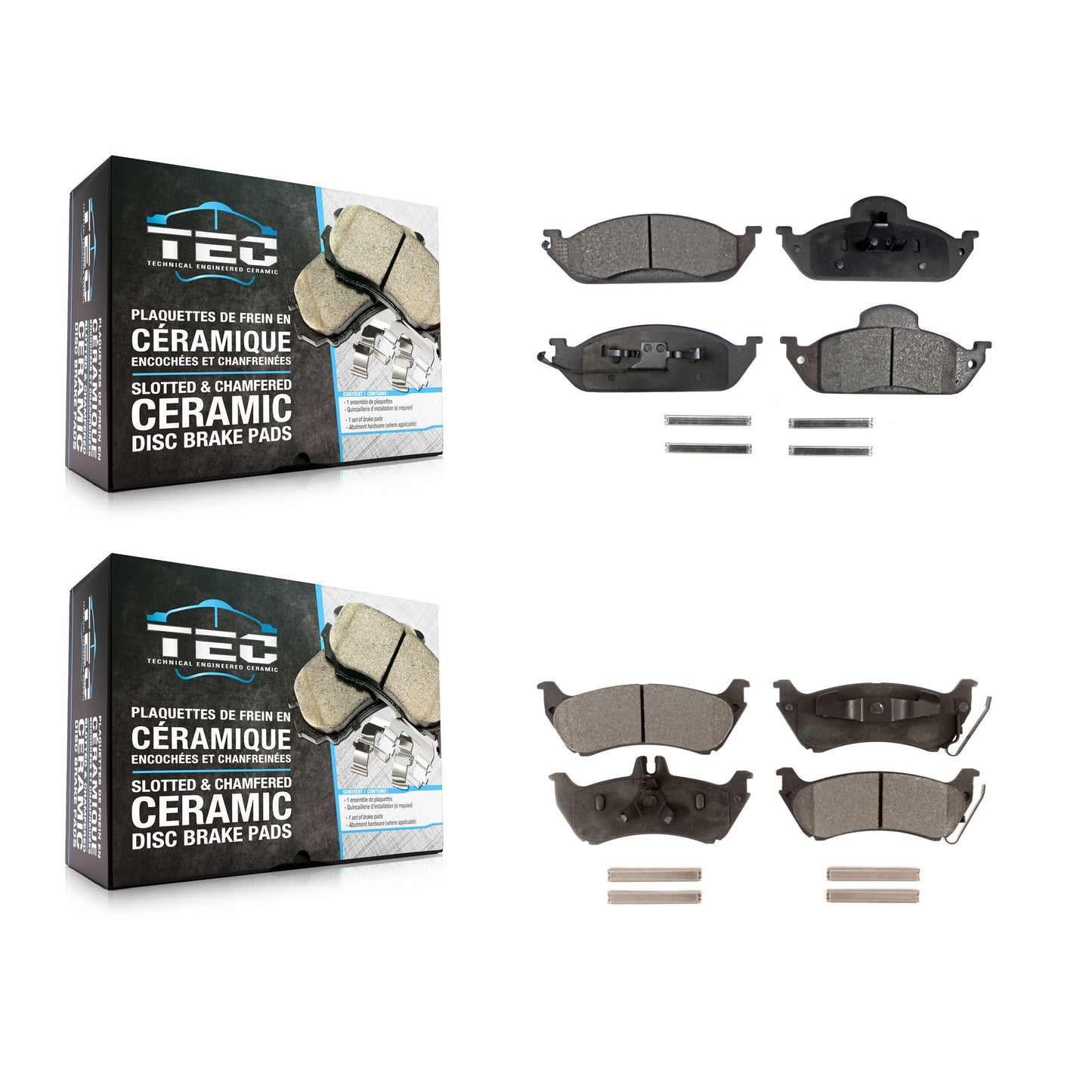[Avant + Arrière] Kit de plaquette (céramique) de frein pour Mercedes-Benz ML320 ML350 ML430 KTC-100383