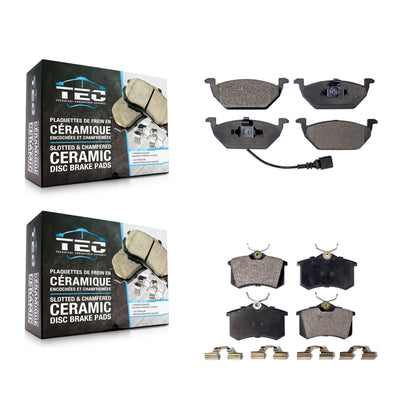 [Avant + Arrière] Kit de plaquette (céramique) de frein pour Volkswagen Jetta Beetle Golf City KTC-100385