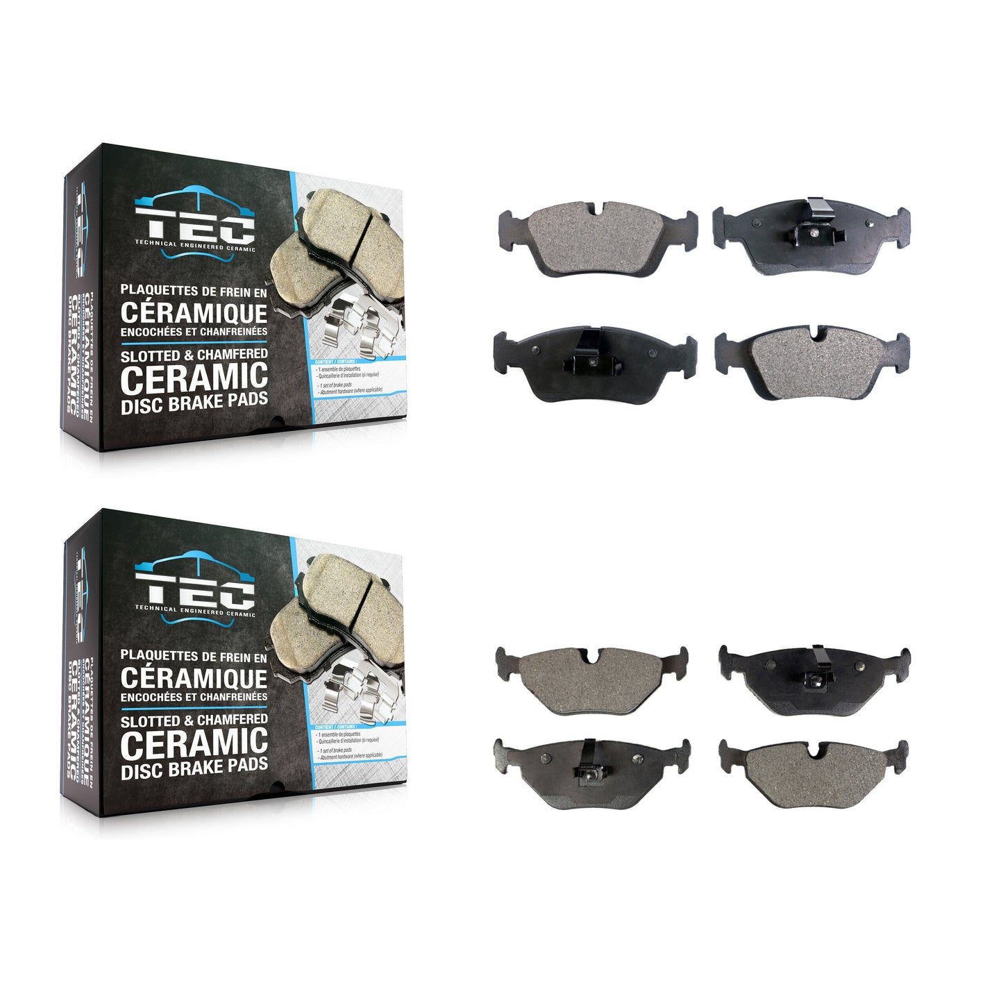 [Avant + Arrière] Kit de plaquette (céramique) de frein pour BMW 325i 325Ci Z4 323i 325xi 328i 323Ci 318ti 318i 328Ci 323is 328is 318is 320i KTC-100386