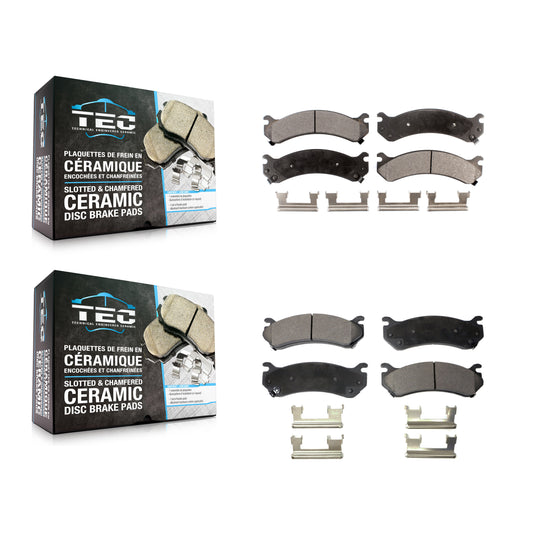 [Avant + Arrière] Kit de plaquette (céramique) de frein pour Chevrolet Silverado 2500 HD GMC Sierra 3500 Hummer H2 Classic 1500 Suburban Yukon XL Avalanche KTC-100388