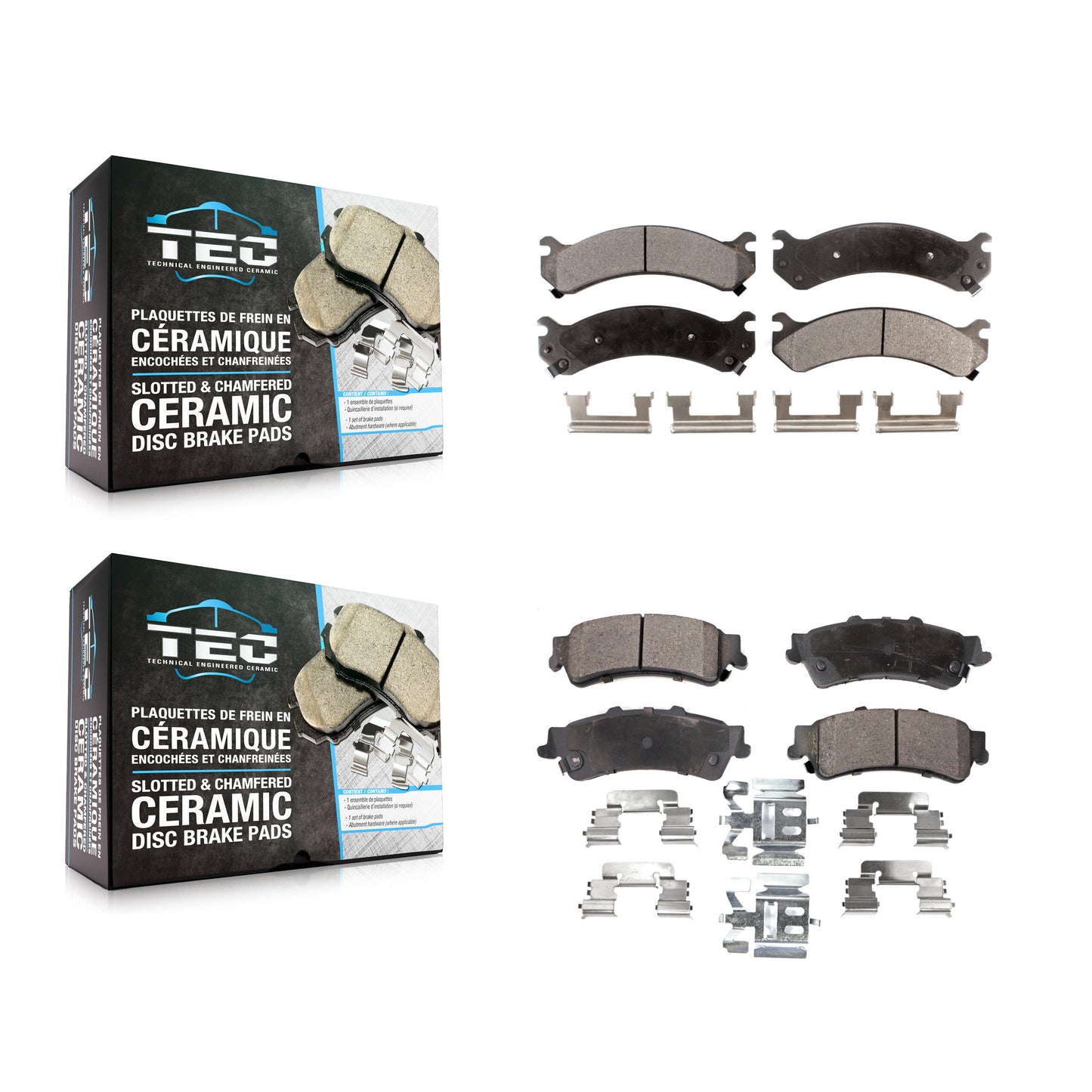 [Avant + Arrière] Kit de plaquette (céramique) de frein pour Cadillac DeVille DTS Chevrolet Silverado 3500 GMC Sierra KTC-100389
