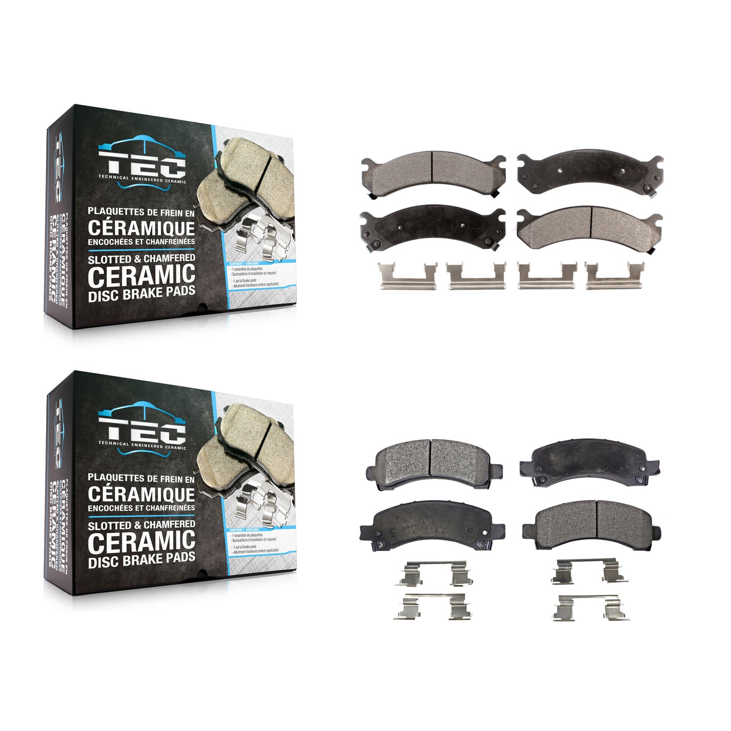 [Avant + Arrière] Kit de plaquette (céramique) de frein pour Chevrolet Express 3500 2500 GMC Savana 4500 KTC-100390