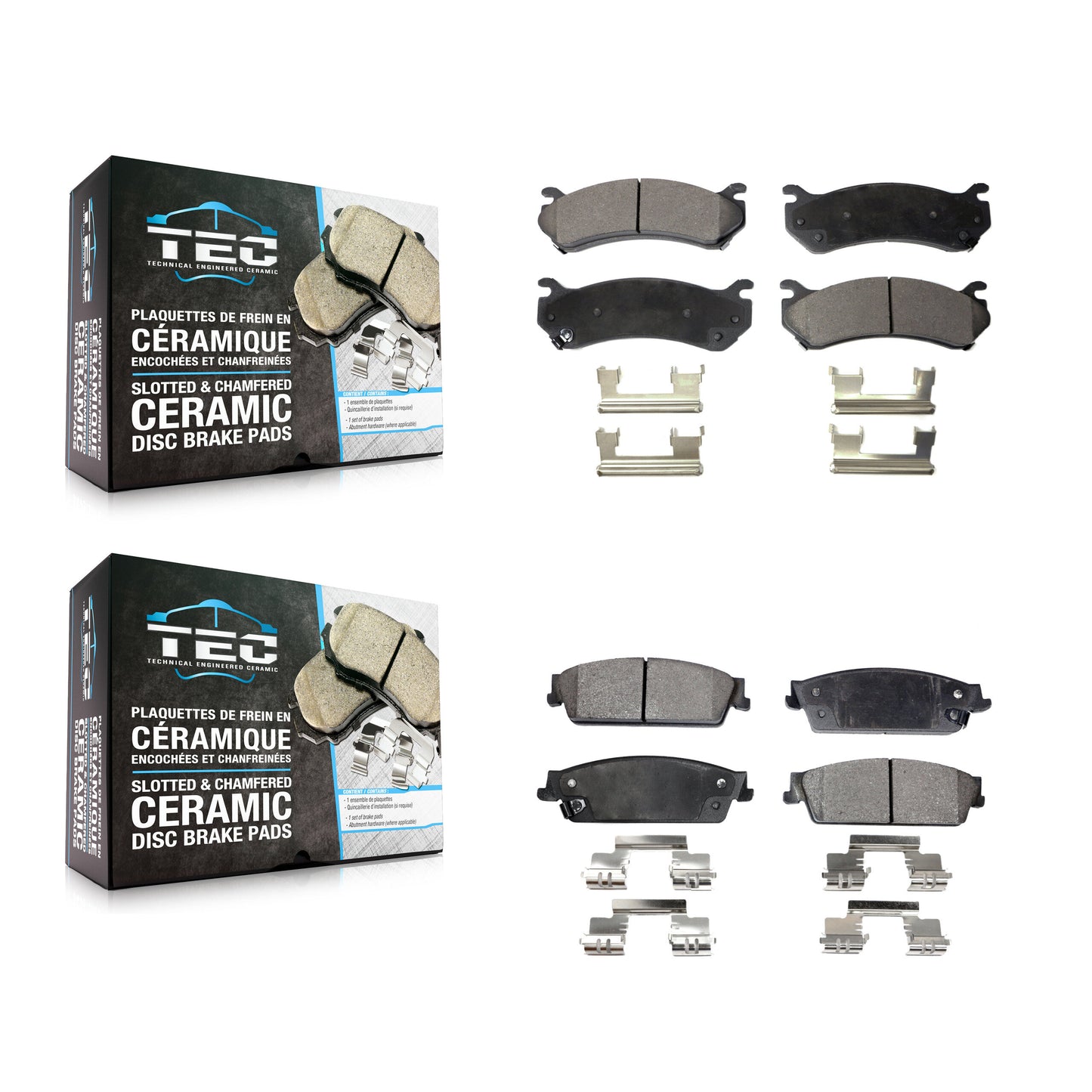 [Avant + Arrière] Kit de plaquette (céramique) de frein pour 2007 Chevrolet Silverado 1500 Disc rear brakes KTC-100391