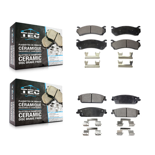 [Avant + Arrière] Kit de plaquette (céramique) de frein pour 2007 Chevrolet Silverado 1500 Disc rear brakes KTC-100391