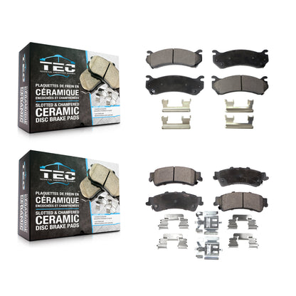 [Avant + Arrière] Kit de plaquette (céramique) de frein pour Chevrolet Silverado 1500 GMC Sierra Classic Suburban Tahoe Astro Yukon XL Safari KTC-100392