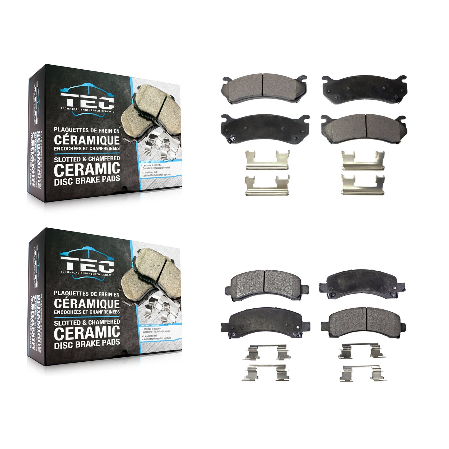 [Avant + Arrière] Kit de plaquette (céramique) de frein pour 2003-2005 Chevrolet Express 2500 GMC Savana KTC-100394