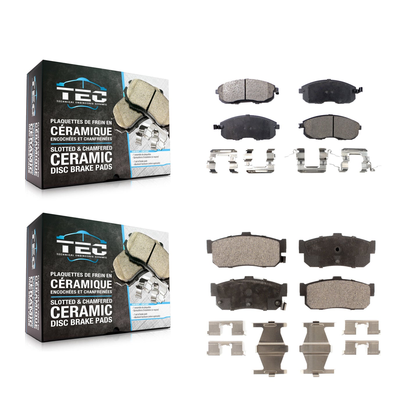 [Avant + Arrière] Kit de plaquette (céramique) de frein pour Nissan Maxima Infiniti I30 INFINITI KTC-100404